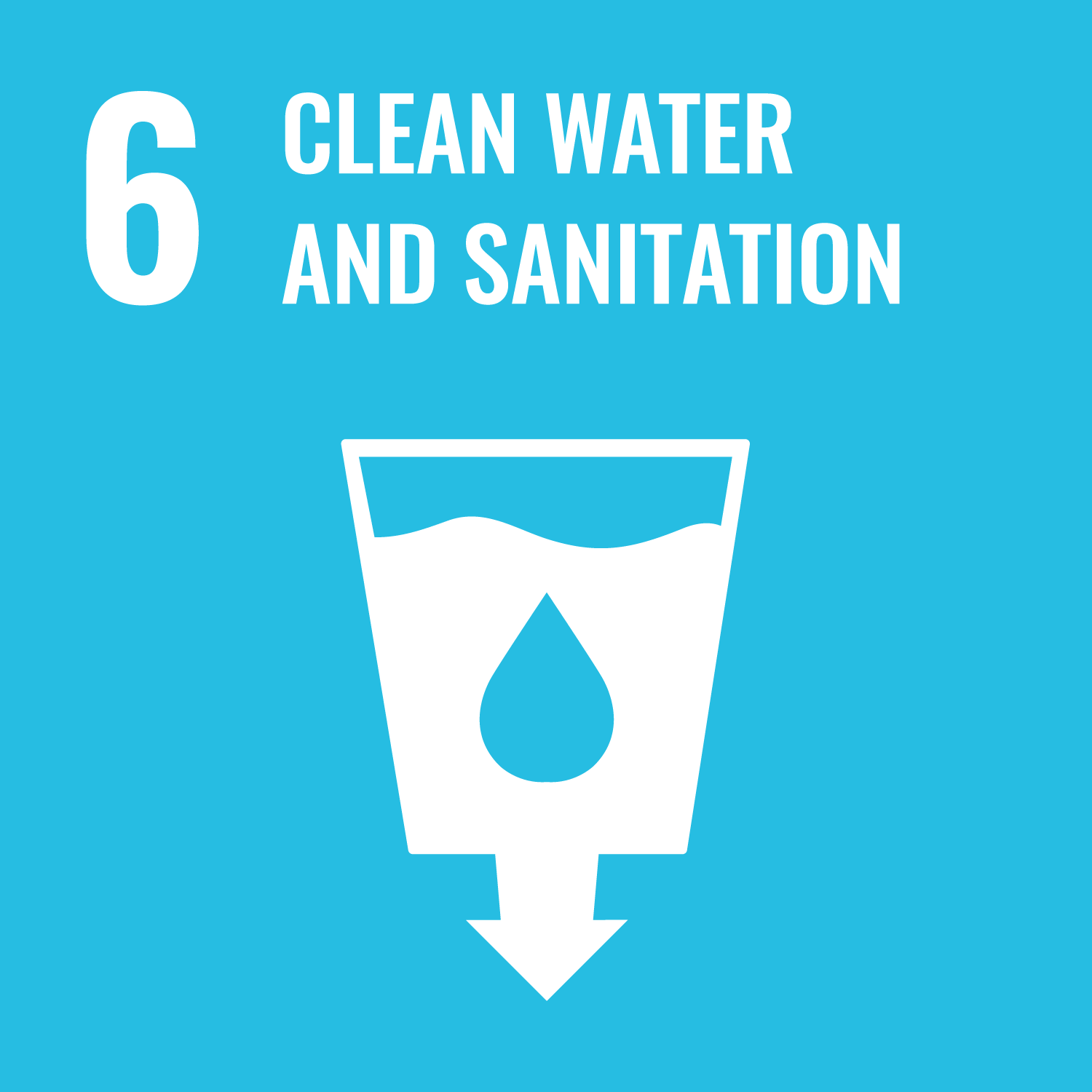SDGs 淨水及衛生-Clean Water and Sanitation圖示